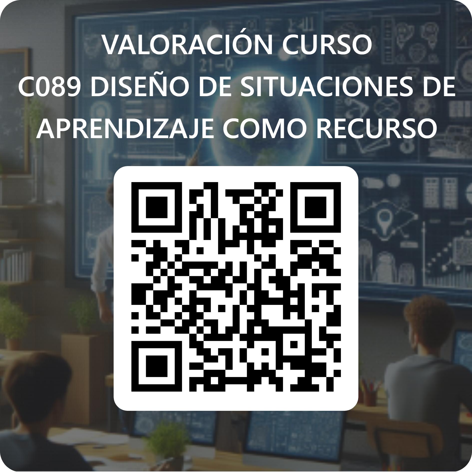Código QR para VALORACIÓN CURSO C089 DISEÑO DE SITUACIONES DE APRENDIZAJE COMO RECURSO EDUCATIVO ABIERTO